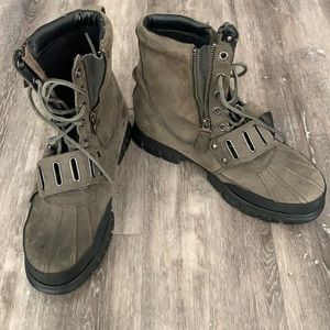 Green Suede Ralph Lauren polo boots size 11